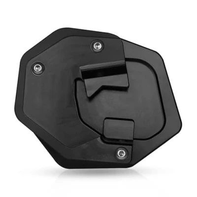 Abbildung von MZ STORE Tenere 700 Motorrad CNC Aluminium Seitenständer Vergrößerung Platte für T7 2019 2023 Rally 2020 Schwarz+Schwarz