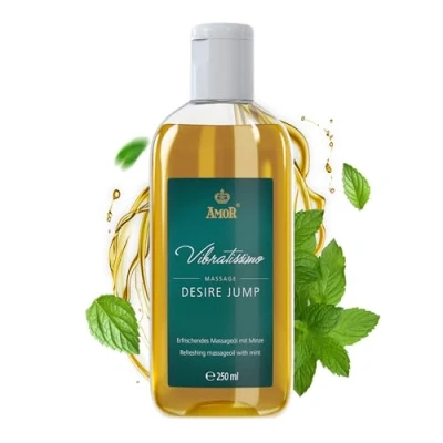 Abbildung von Vibratissimo Desire Jump 250 ml Massageöl Prickelnde Frische mit Minzduft Anregend, Erfrischende Massage Minze, Liebesöl