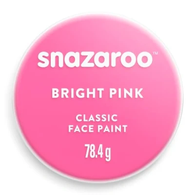 Abbildung von Snazaroo 1175058 Kinderschminke, hautfreundliche hypoallergene Gesichtschminke auf Wasserbasis, wasservermalbar, parabenfrei, 75ml Topf Leuchtendrosa