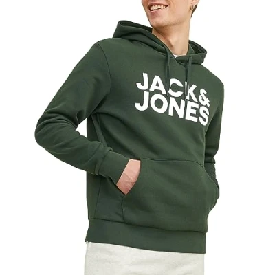 Abbildung von Jack &amp; Jones Ecorp LOGO NOOS Kapuzenpullover, Herren, Größe: Large, Mountain view fit reg /large print