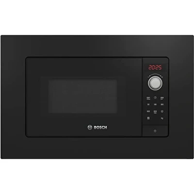 Abbildung von Bosch Hausgeräte BFL623MB3 Serie 2 Einbau Mikrowelle, 38 x 60 cm, 800 W, Drehteller 27 Türanschlag Links, AutoPilot 7 Automatikprogramme, Reinigungsunterstützung, LED Touchdisplay, Schwarz