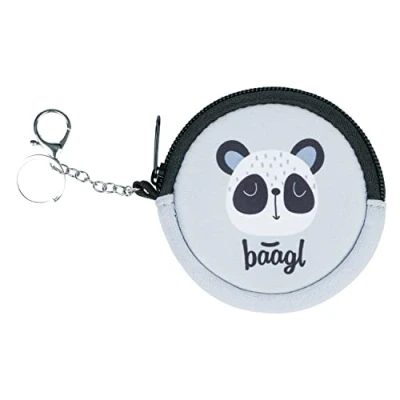 Abbildung von Baagl Münzbörse Kinder Geldbörse für Mädchen Geldbeutel, Mini Portemonnaie, Kleingeld Münzbeutel (Panda)