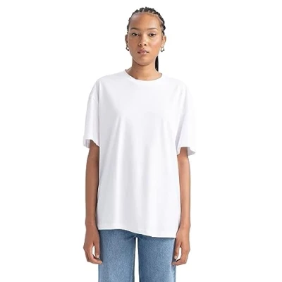 Abbildung von DeFacto Damen B0648ax T Shirt, Weiß, XL EU