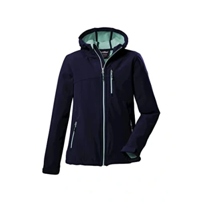Abbildung von Killtec Mädchen Soft Shell Jacke Softshell mit Kapuze Girls Softshelljacke wasserabweisend 00814 dunkelnavy 176