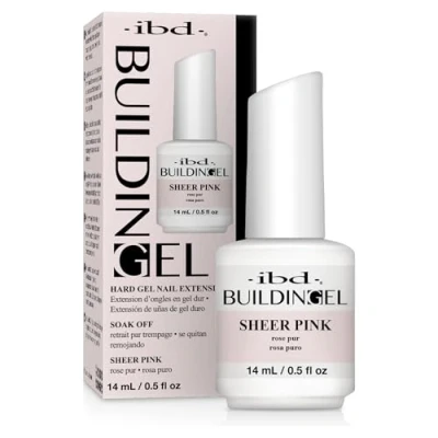 Abbildung von IBD Building Gel Sheer Pink, 1er Pack (14 ml) MADE in USA 2 1 Aufbaugel für Natürliche Nagelverlängerung