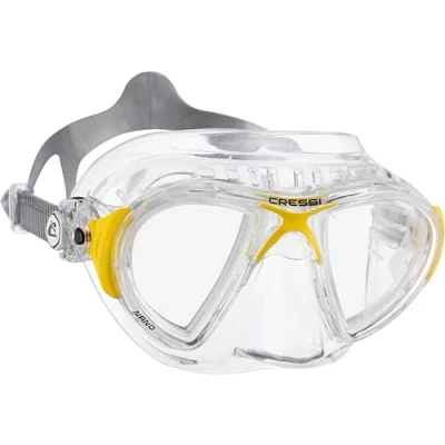 Abbildung von Cressi Nano Taucherbrille, Transparent/Gelb, Uni