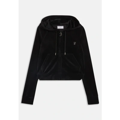 Abbildung von Juicy Couture Diamante Hoodie Sweatjacke, Damen, Größe: XS, Black