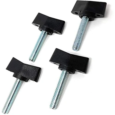 Abbildung von Design61 4x Flügelschraube Kunststoff mit Gewindebolzen Stahl M5 x 19 mm