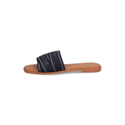 Abbildung von Tommy Hilfiger Webbing Pantolette flach, Damen, Größe: 42, Space blue Schuhe
