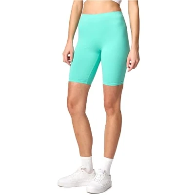 Abbildung von Merry Style Damen Sport Leggings kurz Sportleggings Radlerhose Sporthose aus Baumwolle MS10 200 (Minze, L)