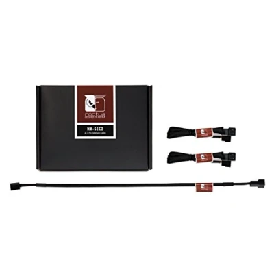 Abbildung von Noctua NA SEC2, 3 Pin Verlängerungskabel Set (30cm, Schwarz)