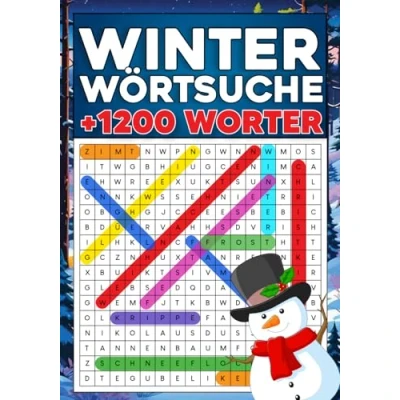 Abbildung von Winter Wortsuchrätsel: Rätsel im Großdruck mit 1200 versteckten Wörtern für Erwachsene, Senioren &amp; Kinder