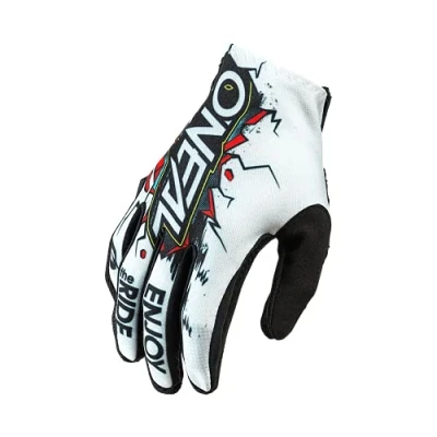 Abbildung von O&#039;NEAL Fahrrad &amp; Motocross Handschuhe Kinder MX MTB DH FR Downhill Freeride Langlebige, Flexible Materialien, belüftete Handoberseite Matrix Youth Glove Villain Weiß Multi Größe XL