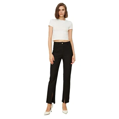 Abbildung von Trendyol Damen With Black Tasting Pants, Schwarz, 34 EU