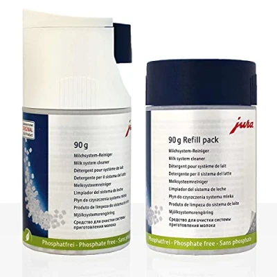 Abbildung von Jura Milchsystemreiniger Mini Tabs mit Dosierer + 1x Nachfülldose