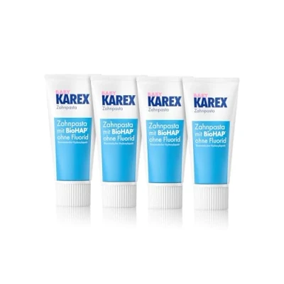 Abbildung von Baby KAREX Zahnpasta 4 x 50 ml Der ideale Einstieg ins Zähneputzen Für Babys von 0 2 Jahren reinigt sanft, mit BioHAP und ohne Fluorid