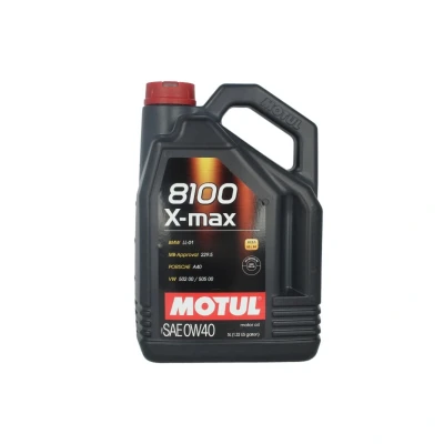 Abbildung von Motul 8100 X MAX 0W 40 5l Motoröl 109693 VOLKSWAGEN: Golf 4, 5, 7, AUDI: Q3, A4 B8 Avant, A6 C6 BMW: 3 Coupe, 5 Saloon, Saloon