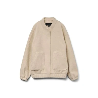 Abbildung von Vero Moda Vmamber Elite LCS Fleecejacke, Damen, Größe: Medium, Oatmeal