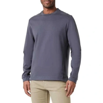Abbildung von BOSS Salbo Curved Sweatshirt, Herren, Größe: Medium, Anthrazit