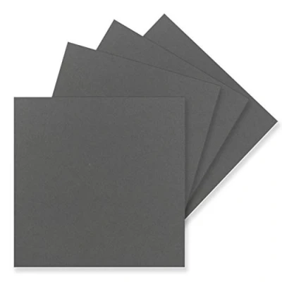 Abbildung von 50 Einzel Karten Quadratisch 15 x cm in Anthrazit (Grau) 240 g/m² blanko Bastel Karten, Postkarten, Bastelkarton Ton Papier Qualität