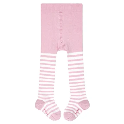 Abbildung von FALKE Unisex Baby Strumpfhose Stripe B TI Baumwolle dick gemustert 1 Stück, Rosa (Thulit 8663), 80 92