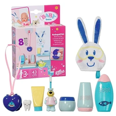 Abbildung von BABY born Bath Badespaß Set, Puppenzubehör Set aus Spiel Utensilien fürs Badezimmer, 834282 Zapf Creation