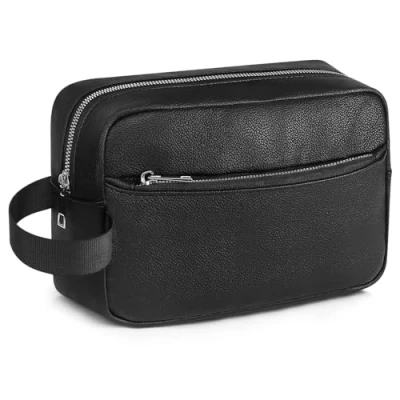 Abbildung von MOCOCITO Kulturbeutel für Herren Damen, Reise, Kulturtasche, Kosmetiktasche, mit Tragegriff, Waschtasche 24x14x7cm(Schwarz)