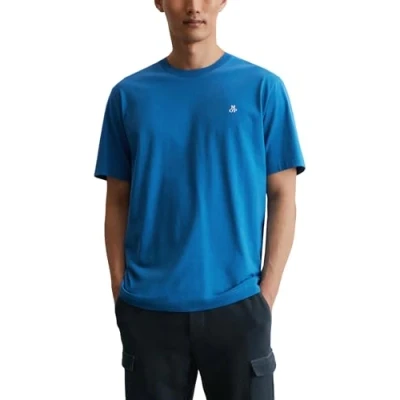 Abbildung von Marc O&#039;Polo Short Sleeve LOGO Print Tshirt basic, Herren, Größe: Small, Pacific blue
