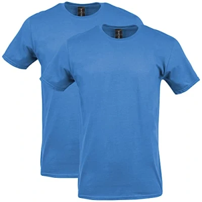 Abbildung von Gildan Herren Softstyle Cotton, Style G64000, 2 Pack T Shirt, Saphir, Mittel (2er Pack)