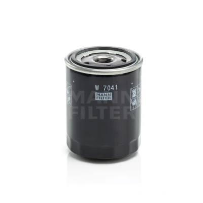 Abbildung von MANN FILTER W 7041 Ölfilter 3/4 16 UNF 1B mit einem Rücklaufsperrventil Anschraubfilter NISSAN: Pick Up, Primera Saloon, Almera II Hatchback
