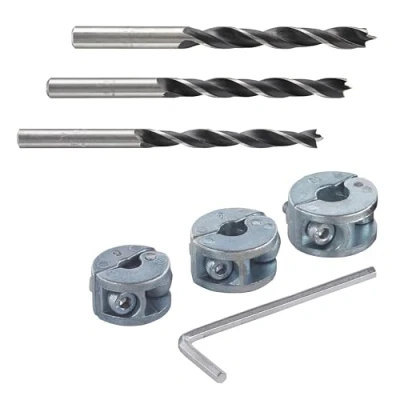 Abbildung von wolfcraft &quot;Projekt Set&quot; Tiefenstopps + Holzbohrer I 8639000