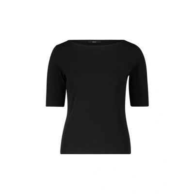 Abbildung von zero MIT Uboot Ausschnitt Tshirt basic, Damen, Größe: 34, Black beauty
