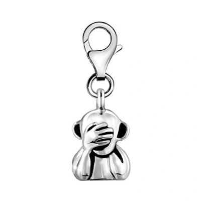 Abbildung von Quiges Charms Anhänger Drei Affen nichts sehen Versilbert Damen Schmuck für Bettelarmband