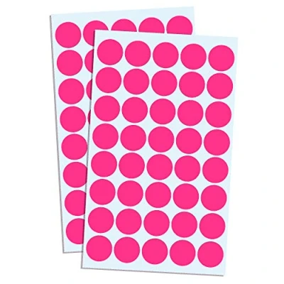 Abbildung von 2000 Stück, 20mm Punktaufkleber Klebepunkte Aufkleber Etiketten Markierungspunkte Selbstklebende Rosa