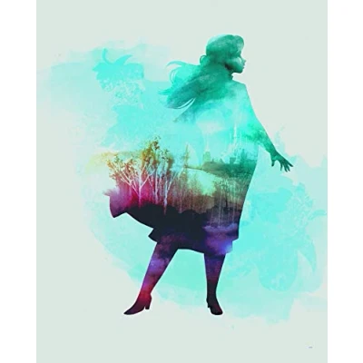 Abbildung von Komar Disney Wandbild Frozen Anna Aquarell Kinderzimmer, Babyzimmer, Dekoration, Kunstdruck ohne Rahmen WB078 40x50 Größe: 40 x 50 cm (Breite Höhe)