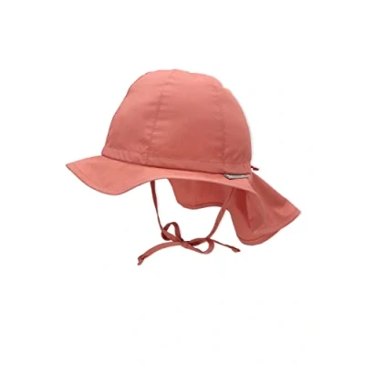 Abbildung von Sterntaler Sonnenhut Unisex Sommerhut UV Schutz 50+ Mütze mit breiter Krempe und Größenregulierung Nackenschutz Bindebänder Baby Kinder Kopfbedeckung aus Popeline (Bio) Rosenholz,Größe 43