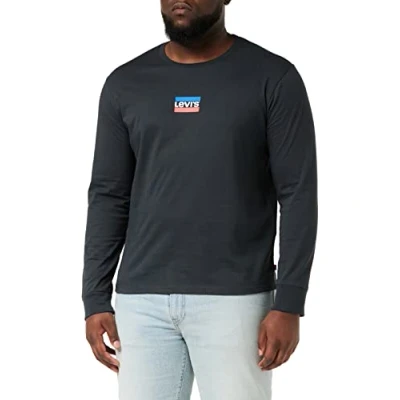 Abbildung von Levi&#039;s Herren Long Sleeve Standard Graphic Tee T Shirt, Mini Sportswear Pirate Black, S