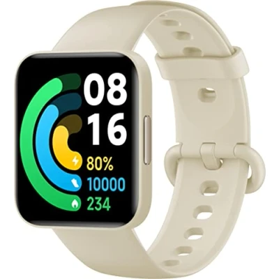 Abbildung von Xiaomi Poco Watch (Ivory), SpO2 Messung, Herzfrequenz, AMOLED Display, 1,6 Zoll, GPS, ATM Wasserbeständigkeit, Ivory, italienische Version, einzigartig, 37614