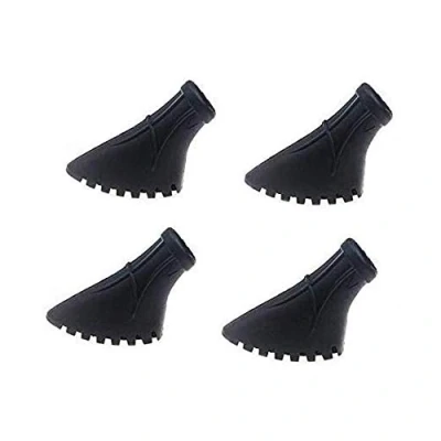 Abbildung von kofull 4pcs nordic walking pads asphalt gummipuffer stoecke Trekkingstöcke Wandern und Spazierstöcke Pads, schwarz