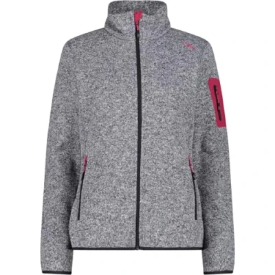 Abbildung von CMP Knit Tech Jacke für Damen, Titan Weiß Fuchsia, D38