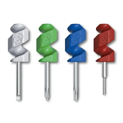 Abbildung von Victorinox Mini Schraubenzieher Set, Schraubendreher 1,5 mm, Phillips 000, Torx T4, SIM Karten Pin, Mehrfarbig