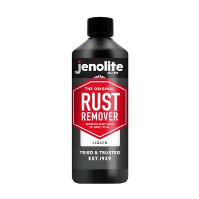 Abbildung von JENOLITE Rostentferner Flüßigkeit. Zur schnellen Behandlung von Rost, zurück zu blankem Metall. Inhalt: 500 ml