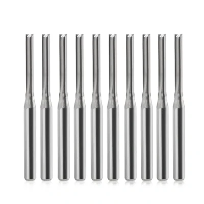 Abbildung von Schaftfräser,CNC fräser,fräser für oberfräse,2 Flöten Gerade Fräser ，fräser 3.175mm 1/8&quot;schaft，2mm Schnittdurchmesser,15mm Schnittlänge CNC Dichteplatte, Massivholz, Sperrholz