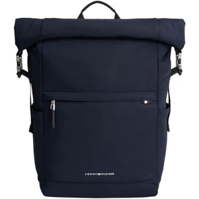 Abbildung von Tommy Hilfiger Herren Rucksack Rolltop Backpack Handgepäck, Blau (Space Blue), Einheitsgröße