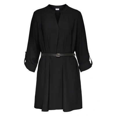 Abbildung von LASCANA Longbluse, (mit Gürtel in Lederoptik), aus gekreppter Ware, lockeres Blusenkleid
