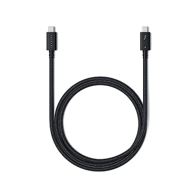 Abbildung von SATECHI zertifiziertes USB C Thunderbolt 4 Kabel (1m), 8k/60 Hz Display, 40 Gbps Datenübertragung, 240W PD, PCIE, kompatibel mit 4/3, USB4 für MacBook Pro, Hubs, Docking und mehr