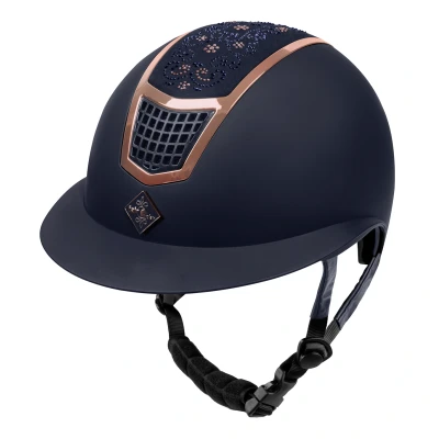 Abbildung von Fair Play Reithelm Quantinum Chic Rosegold Wide Visor Navy L