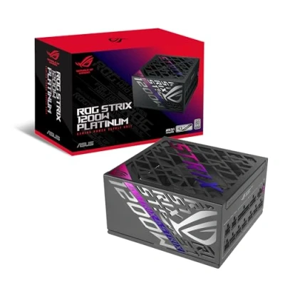 Abbildung von ASUS ROG Strix 1200 W Platinum Netzteil, 80 Plus Platinum, ATX 3.1, GAN MOSFET, GPU First Intelligent Voltage Stabilizer, 10 Jahre Abdeckung