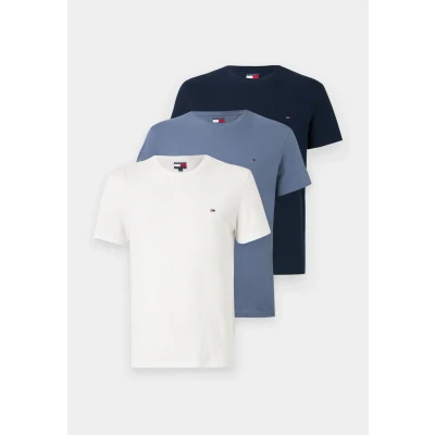 Abbildung von Tommy Jeans TEE 3 PACK Tshirt basic, Herren, Größe: 44, Ecru/blu