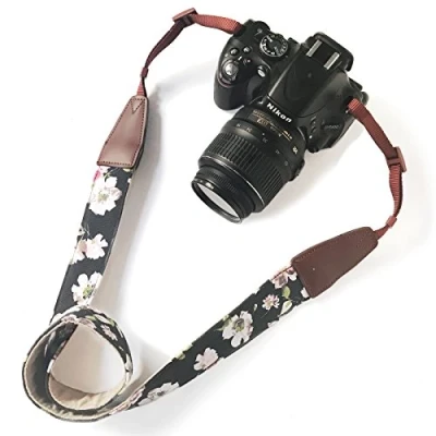 Abbildung von Alled Kameragurt für Canon, Nikon, Sony, Lumix Kodak, Fuji, Olympus, DSLR Kamera, Universal, weich, bequem, verstellbar, Schnellverschluss
